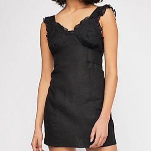 Free People Black Oh So Sweet Mini Dress